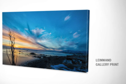 Leinwandbild Sonnenutergang in Island