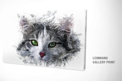 Leinwandbild Katze Ink Art