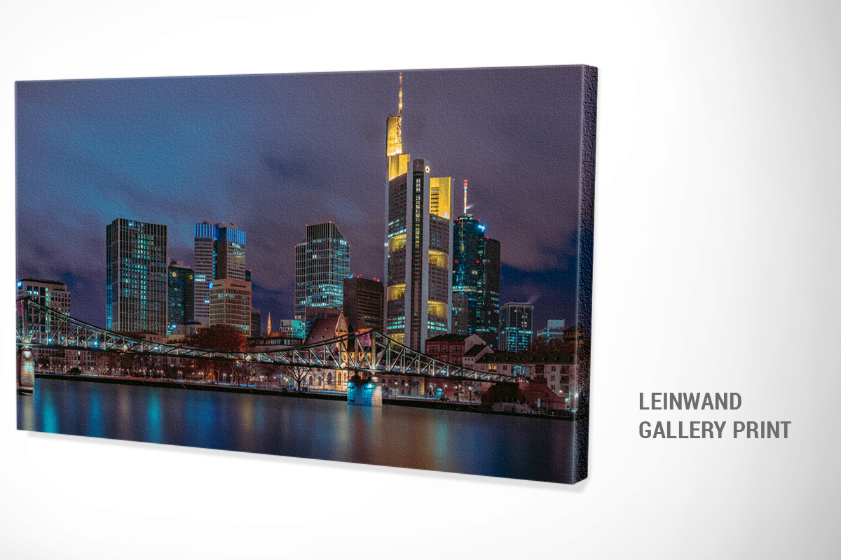 Acrylglas XXL Wandbild Frankfurter Skyline schwarz/weiß FANSHOP Fanartikel DEKO 