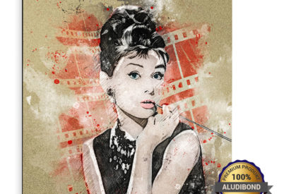 Aludibondbild Audrey Hepburn
