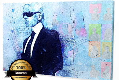 Leinwandbild Illustration Karl Lagerfeld