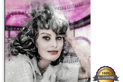 Aludibondbild Sophie Loren